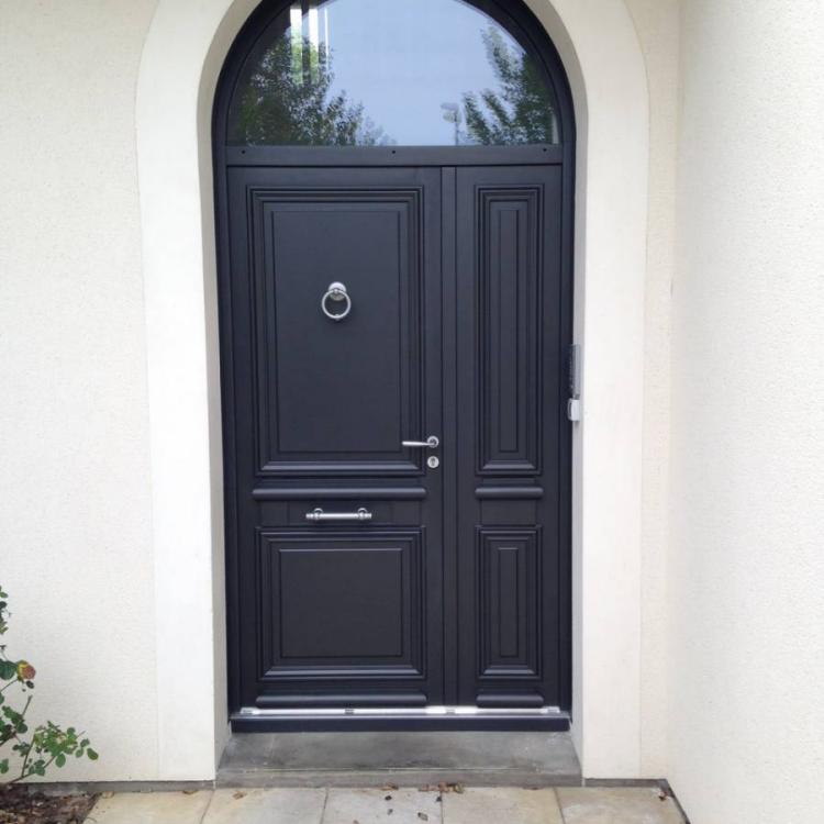 Porte d'entrée bois GES Habitat - menuisier Marmande Tonneins