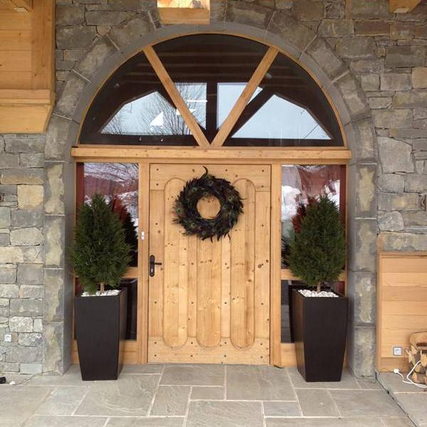 Porte d'entrée bois GES Habitat - menuisier Marmande Tonneins