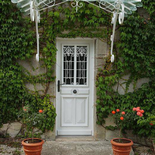 Porte d'entrée bois GES Habitat - menuisier Marmande Tonneins